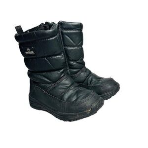 Magellan Outdoors Youth‎ Kids Black Winter Boots Side Zip Size 2